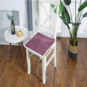Winter Plüsch Stuhlkissen gemütliches weiches Sitzkissen für Esszimmer Büro Stuhl lila