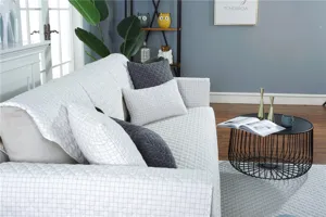 Modern minimalist quilted sofa cover, anti-slip fabric couch towel for all seasons.