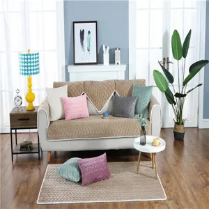 Dicke Plüsch Winter Sofakissen Set mit elegantem Blattmuster Kissen für gemütliches Wohnzimmer.