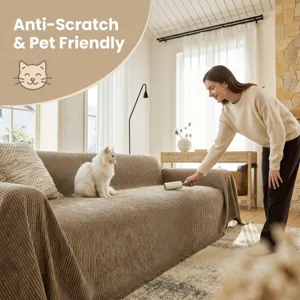 European chenille vertical stripe sofa slipcover all season couch protector cover style