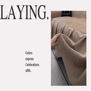 Chenille sofa cover detail showcasing soft texture, waterproof design and anti-slip silicone.