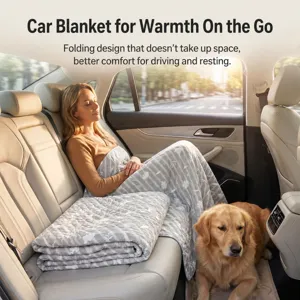 Summer cooling three-layer gauze car blanket Nordic style air conditioning blanket for nap travel