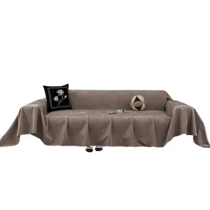 Cream Chenille Anti-Slip Sofa Cover Waterproof Couch Towel Nordic Style Living Room
