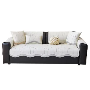 Set copridivano in seta ghiacciata rinfrescante con cuscini in stile minimalista