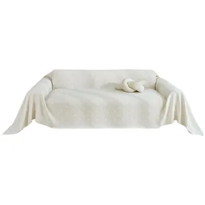 Einfarbig minimalistisch dreilagig Gaze Sofa Tuch nordisch universell Sofa Abdeckung beige
