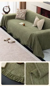 Jacquard Sofabezug gruener vintage Texturiert Decke universal Couchbezug schuetzend