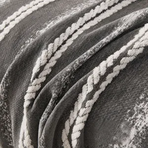 Chenille Sofabezug Stoff dick atmungsaktiv gestreift Schonbezug Material fur Wohnzimmer