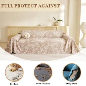 Universal three-layer jacquard sofa cover, full protect against pet hair and stains.