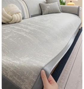 Summer ice silk sofa mat cooling couch cover minimalist anti-slip home textile decor