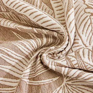 Palmenblatt Jacquard 3-Lagen Gaze Sofabezug Decke gemütlicher Überwurf für den täglichen