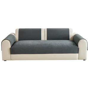 Housse de canapé en chenille minimaliste antidérapante anti-poussière image principale vue