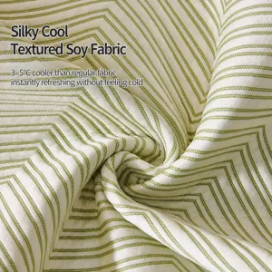 Summer cooling wave pattern sofa cushion cover breathable anti-slip seat mat textile