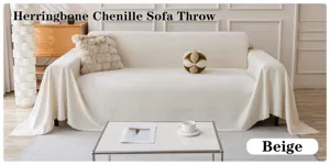 Manta para sofá de chenilla con espiga, funda de sofá minimalista para sala, todas las estaciones.