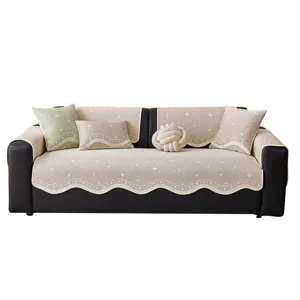 Cooling ice silk sofa mat cover summer new non-slip cushion fresh style furniture cover cloth