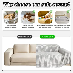 Nordic style solid color sofa cover, universal anti-slip slipcover for living room home.