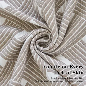 Japanese minimalist woven sofa blanket three-layer breathable air blanket home textile cover