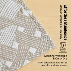 Japanese minimalist woven sofa blanket cover, 3-layer breathable gauze, machine washable.