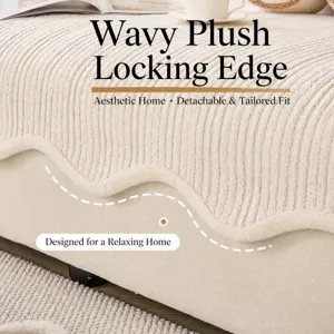 Pluche Effen Kleur Golf Bank Kussenhoes Dikke Zachte Antislip Woonkamer Stijl