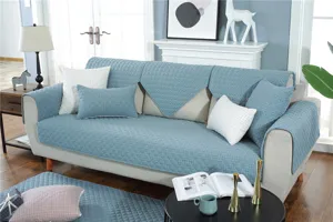 Modern minimalist four-season quilted sofa cover, anti-slip fabric sofa towel for living room.
