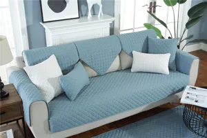 Modern minimalist quilted sofa cushion cover set, anti-slip fabric sofa towel for living room.