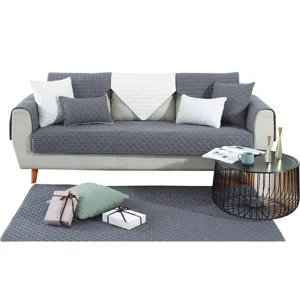 Modern minimalist four-season washable quilted sofa cushion cover with anti-slip design