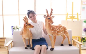 Schattig sika hert pluche dier zachte ree pop knuffel verjaardagcadeau voor kinderen