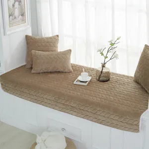 Cojín moderno de terciopelo de cristal para ventana antideslizante alfombra tatami suave hogar