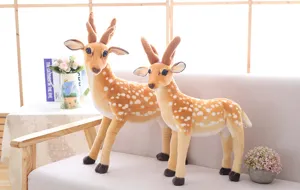 Schattig sika hert pluche speelgoed simulatie ree pop zacht gevuld dier verjaardagscadeau