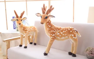 Leuke sika herten pluche speelgoed simulatie dier pop zacht gevuld knuffel details overzicht