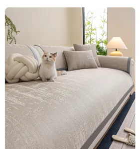 Detailed view of the summer ice silk cooling sofa cushion with anti-slip design and soft texture.