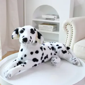 Realistic dalmatian dog plush toy soft stuffed animal cute puppy doll for kids home decor gift