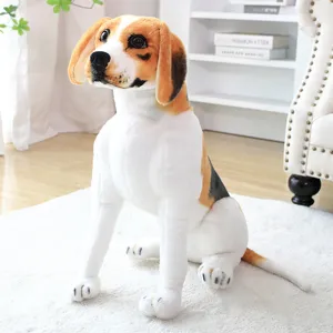 Realistic beagle plush toy stuffed animal cute dog simulation toy for kids and home decor