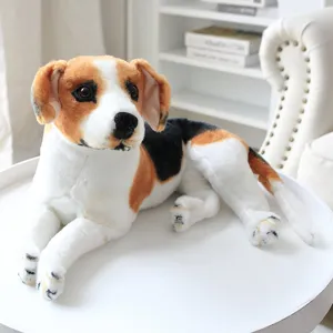 Simulation beagle plush toy realistic stuffed dog doll cute puppy animal gift for kids