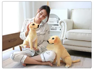 Ρεαλιστικό λούτρινο σκυλί golden retriever προσομοίωση labrador μαξιλάρι ύπνου απαλό.