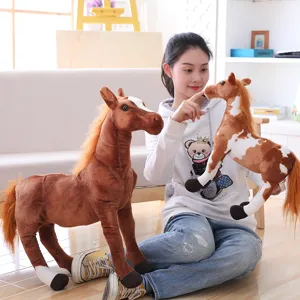 Giocattolo di peluche di cavallo di simulazione simpatico animale peluche bambola decorazione