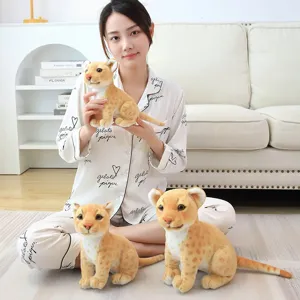 Lindo juguete de peluche leopardo animal de peluche suave muneca regalo para ninos