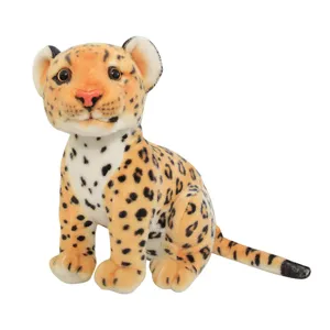 Lindo juguete de peluche de leopardo animal de peluche suave muñeca regalo para niños