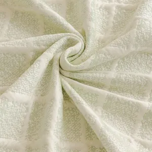 Fodera divano in seta di ghiaccio tappeto fresco estivo tessuto texture verde geometrico
