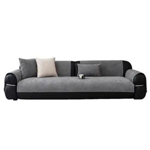Striped chenille sofa cushion cover modern non-slip couch cover for living room decor