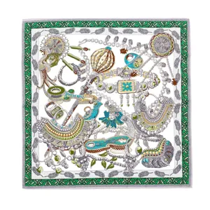 Pañuelo de seda cuadrado estampado estilo lujo accesorio de moda elegante mujer
