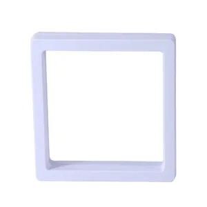 Modern Plastic 3D Floating Frame Display Stand Square Clear PE Film Jewelry Storage Box Dustproof Specimen Showcase Base Holder Organizer