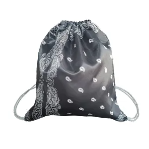 Mochila con Cordón de Poliéster Casual Moda Estampado Paisley Daypack Unisex Ligero Escuela Viaje