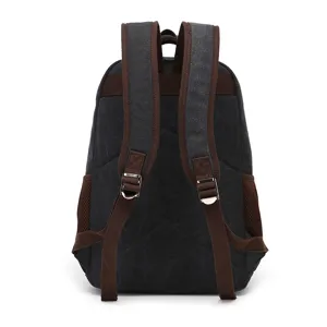 Sac à dos en toile pour hommes et femmes, cartable décontracté avec bretelles confortables.