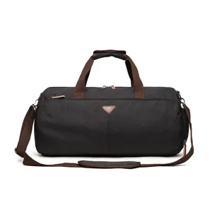 Water-resistant travel duffel bag with shoe compartment, large capacity casual luggage bag.