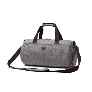 Waterproof travel duffel bag with shoe compartment, large capacity casual sports gym luggage bag.