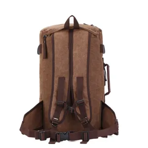 Vintage Large Capacity Canvas Backpack For Men Women Outdoor Travel Hiking Laptop Bag Casual School Bookbag