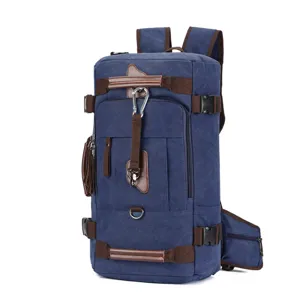 Vintage Canvas Backpack Multi-functional Large Capacity Travel Rucksack for Outdoor Hiking