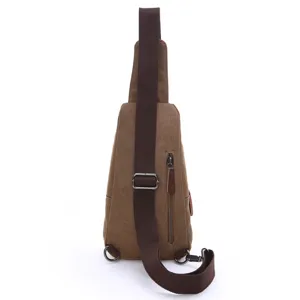 Men Retro Washed Canvas Chest Bag Casual Outdoor Single Shoulder Crossbody Bag Multifunctional Daily Sling Bag