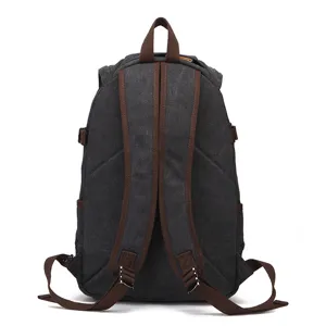 Andriko Casual Megalis Horitikotitas Canvas Backpack Vintage Urban Minimalist Water-Resistant Laptop School Travel Bag