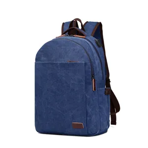 Segeltuch Laptop Rucksack Große Kapazität Reise Schule Buch Tasche Mit USB Ladeanschluss Casual Daypack Für Herren Damen